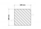 Bara patrata aluminiu 100 mm 1
